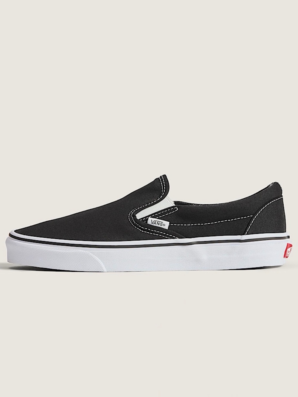 Vans Black Slip-On Canvas sneakers with White Sole - Picture 2 of 2